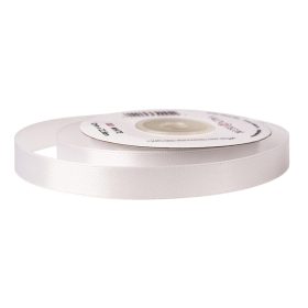 Satin ribbon 12mm x 22.86m - White