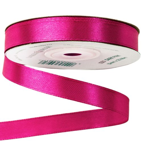 Satin ribbon 12mm x 22.86m - Dark pink