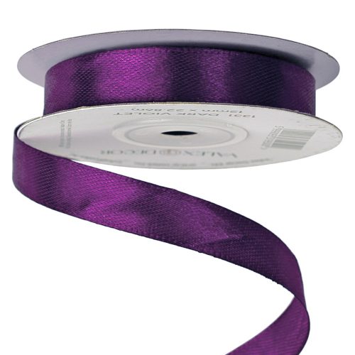 Satin ribbon 12mm x 22.86m - Dark Violet