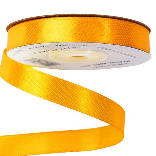 Satin ribbon 12mm x 22.86m - Dark yellow
