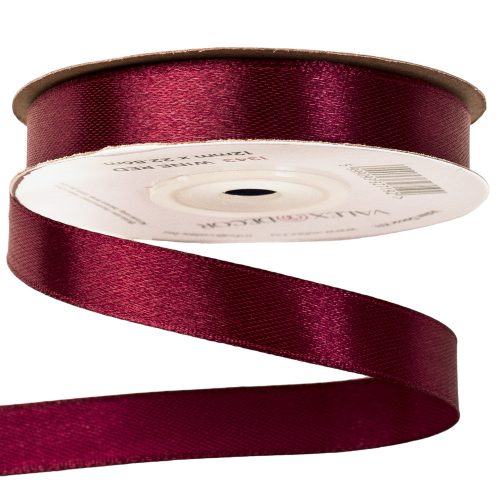 Satin ribbon 12mm x 22.86m - Wine red