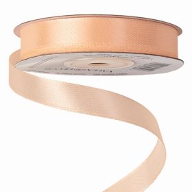 Satin ribbon 12mm x 22.86m - Light peach