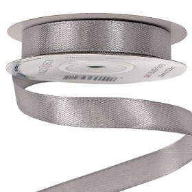 Satin ribbon 12mm x 22.86m - Bluish Silver