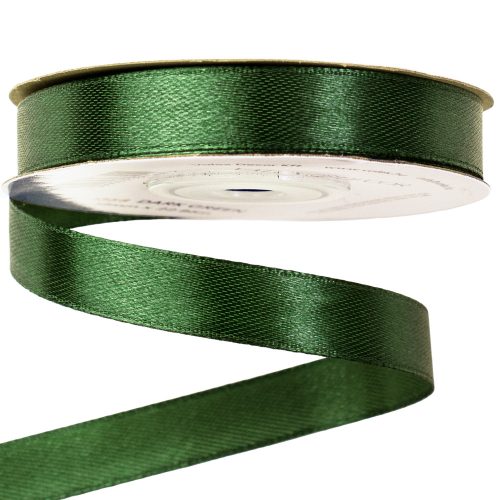 Satin ribbon 12mm x 22.86m - Dark green