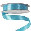 Satin ribbon 12mm x 22.86m - Aqua blue