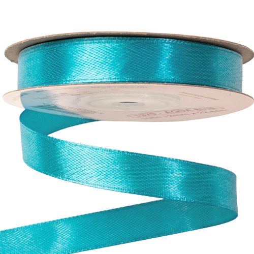 Satin ribbon 12mm x 22.86m - Aqua blue