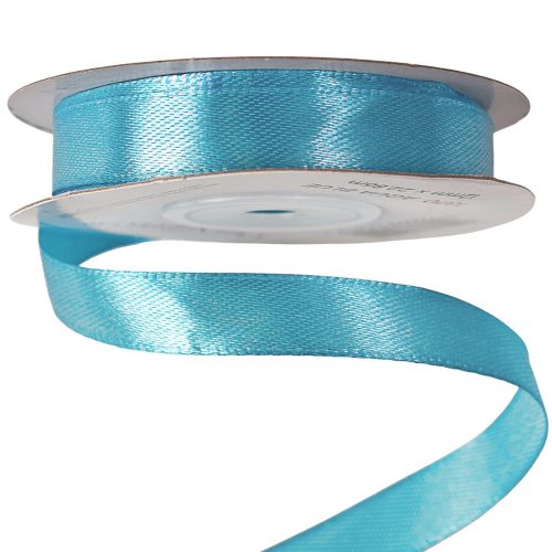 Satin ribbon 12mm x 22.86m - Aqua blue