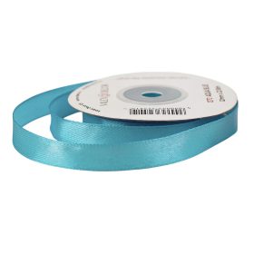 Satin ribbon 12mm x 22.86m - Aqua blue