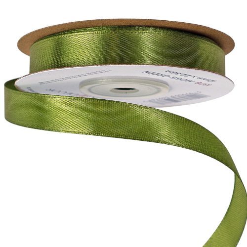 Satin ribbon 12mm x 22.86m - Moss Green