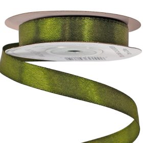 Satin ribbon 12mm x 22.86m - Dark olive green