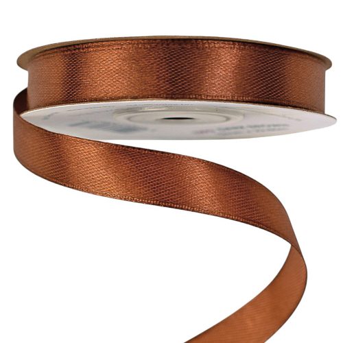 Satin ribbon 12mm x 22.86m - Dark brown