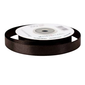 Satin ribbon 12mm x 22.86m - Black