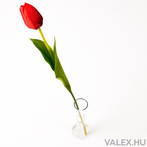 Szálas selyemvirág tulipán- Piros