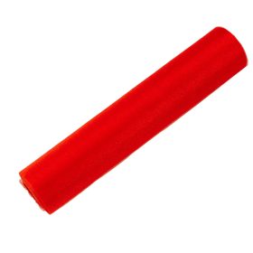 Csillogó fényű organza dekoranyag 23,5cm - Piros
