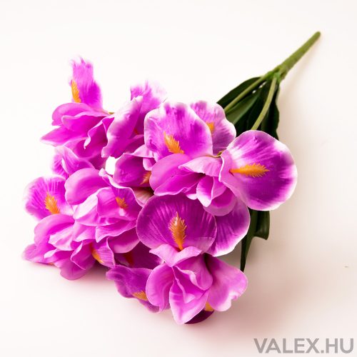 7-pronged iris bouquet of silk flowers - Light Purple