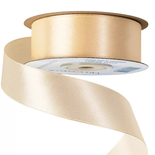 Szatén szalag 25mm x 22.86m - Ekrü