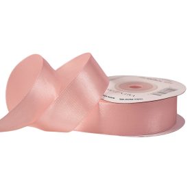 Szatén szalag 25mm x 22.86m - Púder rózsaszín