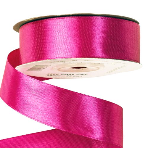 Satin ribbon 25mm x 22.86m - Dark pink
