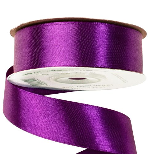 Satin ribbon 25mm x 22.86m - Dark violet
