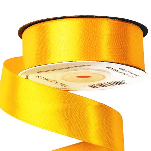 Satin ribbon 25mm x 22.86m - Dark yellow