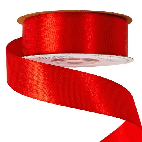 Szatén szalag 25mm x 22.86m - Piros