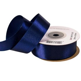 Szatén szalag 25mm x 22.86m - Tengerészkék