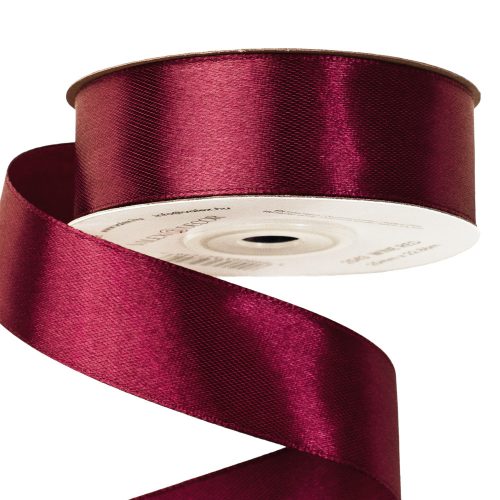 Satin ribbon 25mm x 22.86m - Wine red