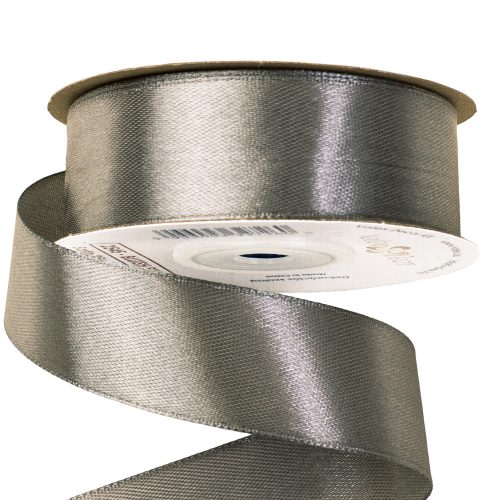 Satin ribbon 25mm x 22.86m - Bluish Silver