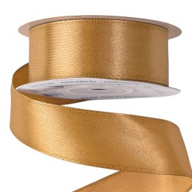 Szatén szalag 25mm x 22.86m - Aranybarna