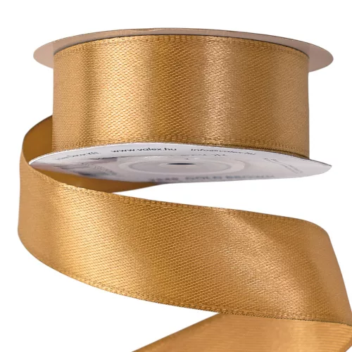 Szatén szalag 25mm x 22.86m - Aranybarna