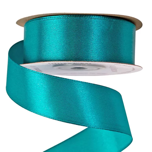Szatén szalag 25mm x 22.86m - Türkizkék