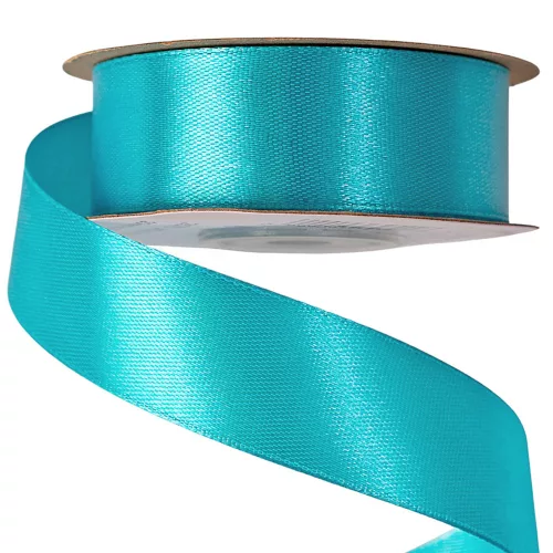 Szatén szalag 25mm x 22.86m - Aqua kék