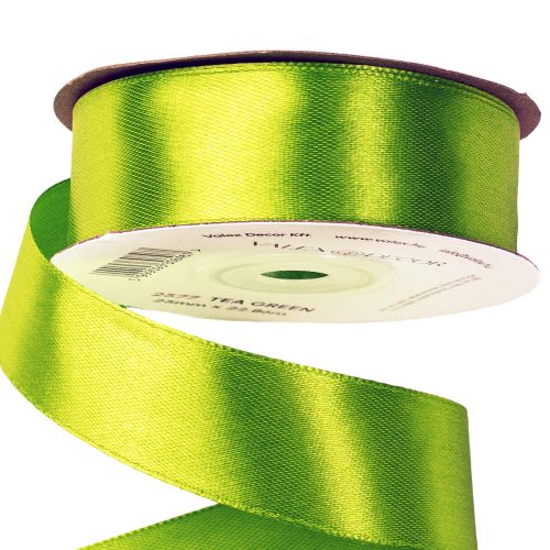 Satin ribbon 25mm x 22.86m - Tea green