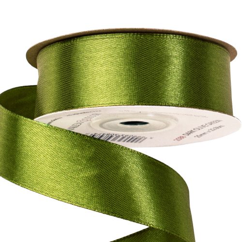 Satin ribbon 25mm x 22.86m - Dark olive green