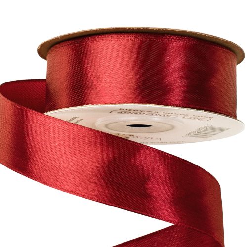 Satin ribbon 25mm x 22.86m - Burgundy