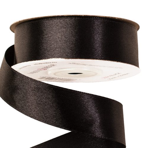 Satin ribbon 25mm x 22.86m - Black
