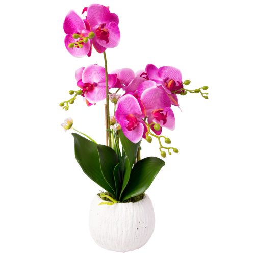 Potted real touch orchidea, kb. 50cm - Purple