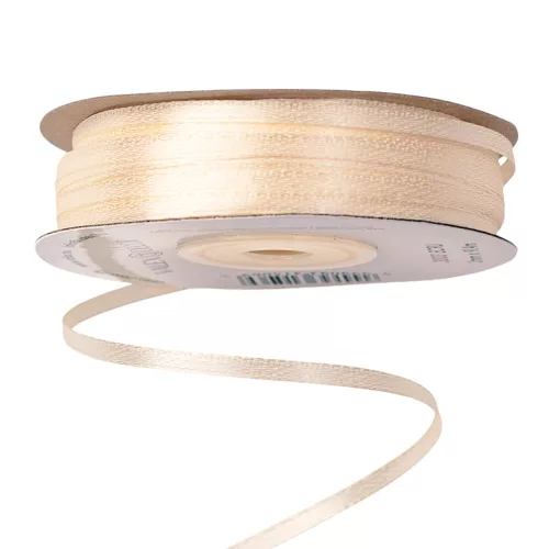 Szatén szalag 3mm x 91.44m - Ekrü