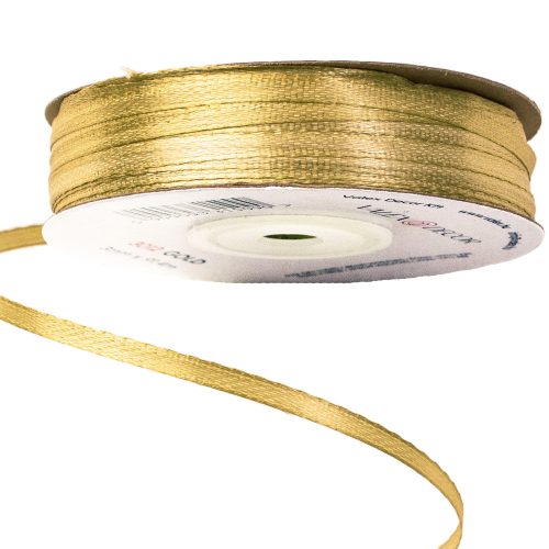 Satin ribbon 3mm x 91.44m - Gold