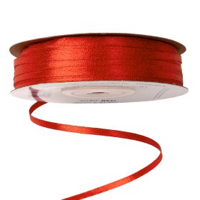 Szatén szalag 3mm x 91.44m - Piros