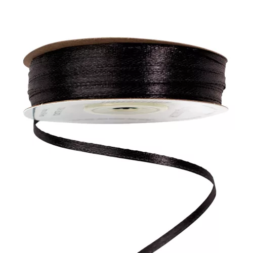 Szatén szalag 3mm x 91.44m - Fekete