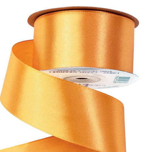 Satin ribbon 38mm x 22.86m - Pastel orange