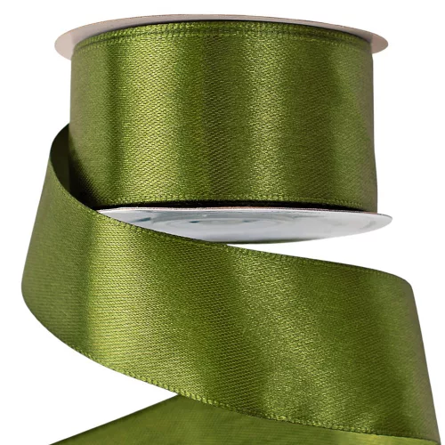 Szatén szalag 38mm x 22.86m - Olivazöld