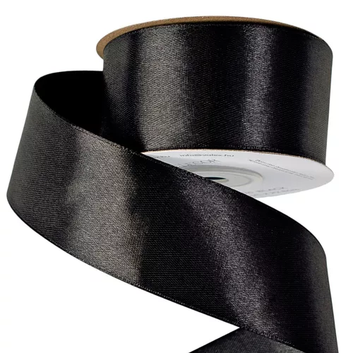 Szatén szalag 38mm x 22.86m - Fekete