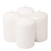 Advent candle set 10 x 6cm - White