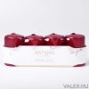 Advent candle set 10 x 6cm - Shiny red