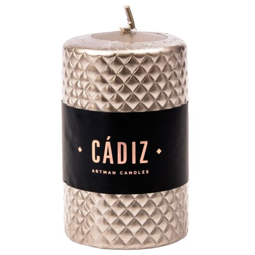 Cádiz cylinder candle, 10.5 x 7cm - Champagne