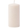 Caroline medium cylinder candle, 13 x 7cm - White