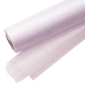 Csillogó fényű organza dekoranyag 47cm - Fehér