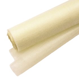 Csillogó fényű organza dekoranyag 47cm - Ekrü